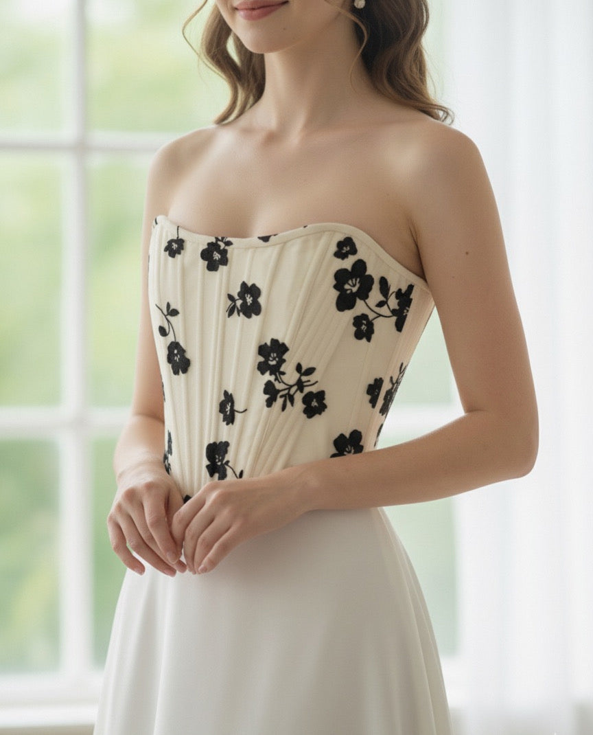 Floral handmade corset