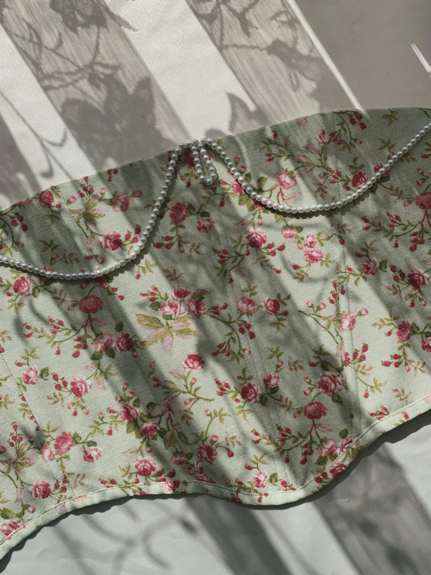 Floral overbust corset