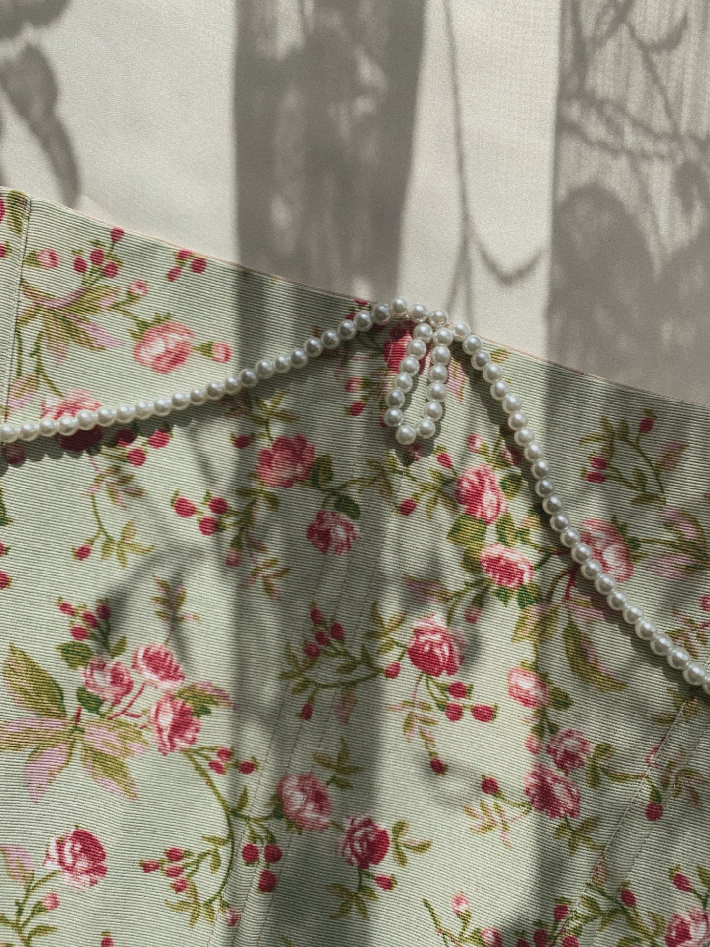 Floral overbust corset