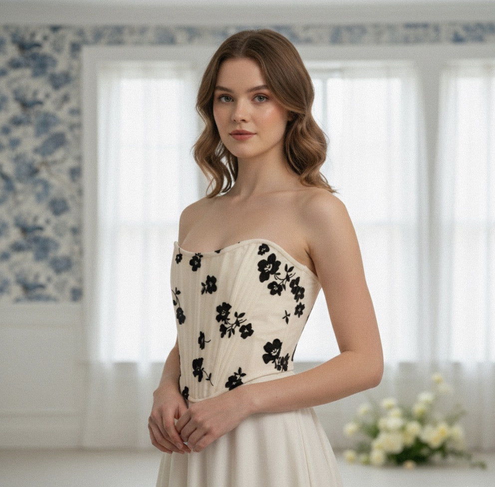 Floral handmade corset