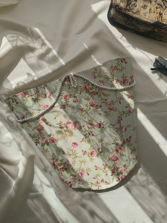 Floral overbust corset